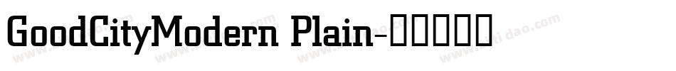 GoodCityModern Plain字体转换
